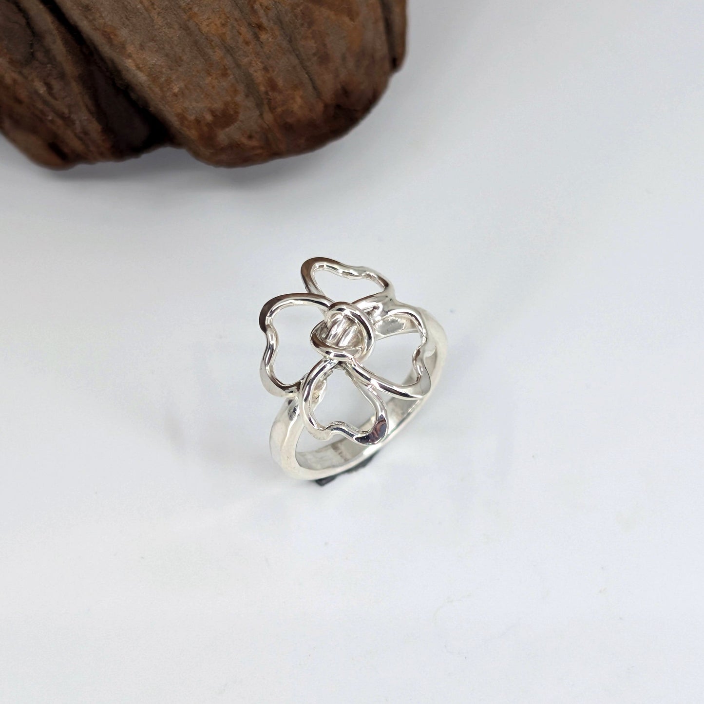 clover ring-Sterling Silver-Multiple Sizes-2
