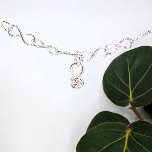 crucian knot charm-Sterling Silver-One Size-