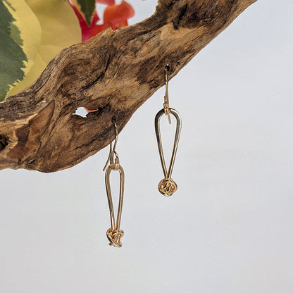 crucian knot drop large earring---