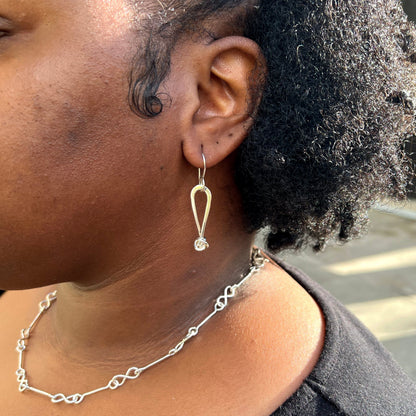 crucian knot drop large earring-14k Gold-Large-