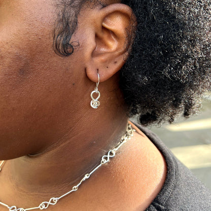 crucian knot drop small earring---