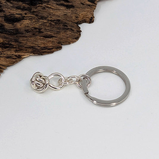 crucian knot key chain-Sterling Silver-One Size-