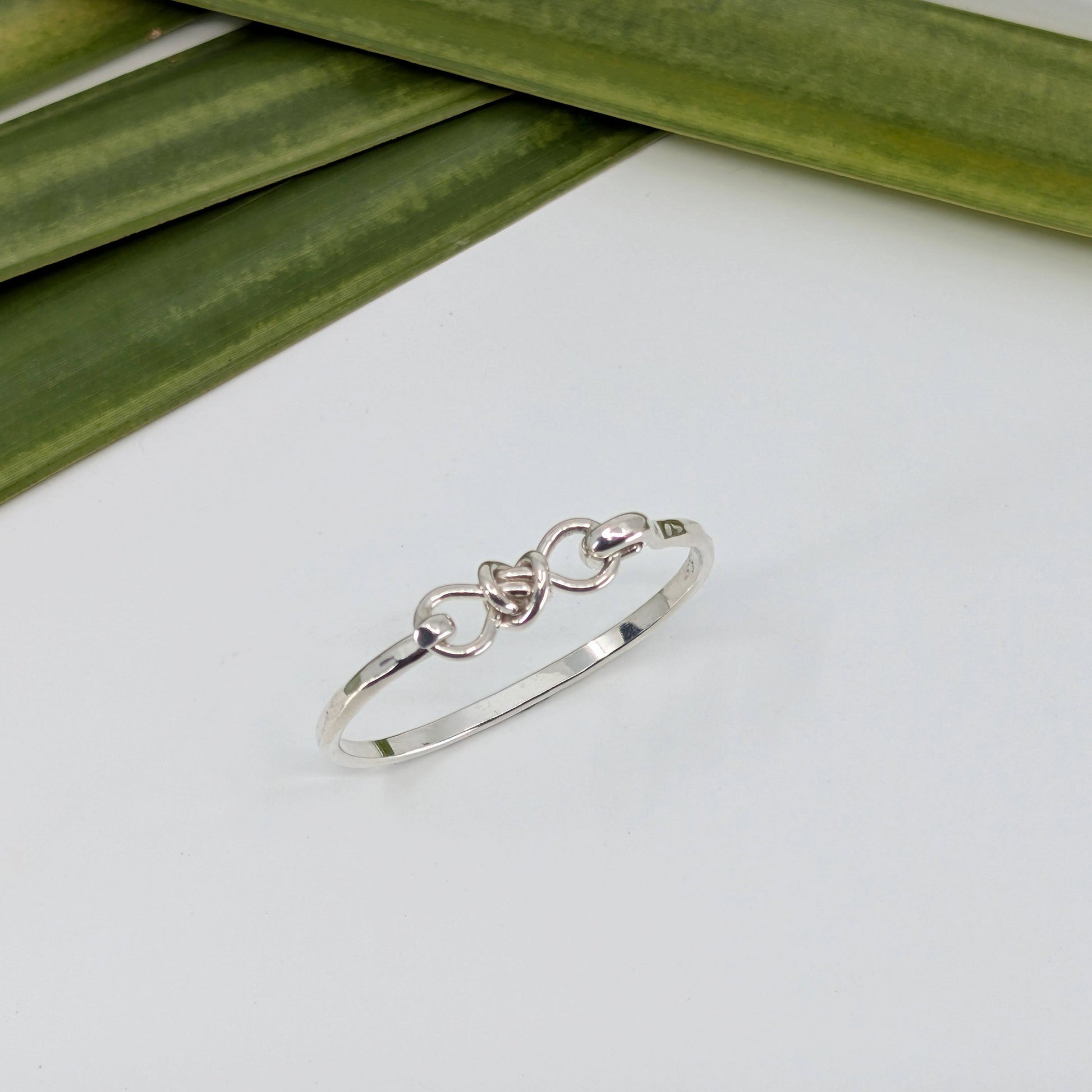 crucian knot 3mm latch bracelet-Sterling Silver-Multiple Sizes-4