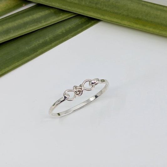 crucian knot 3mm latch bracelet-Sterling Silver-Multiple Sizes-4