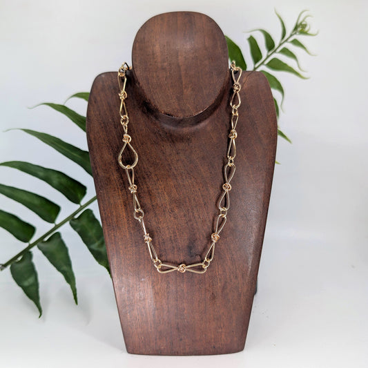 crucian knot medium chain necklace-Sterling Silver-18"-