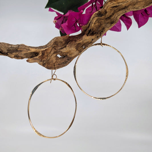 four corners hoop earring-Sterling Silver-Small-