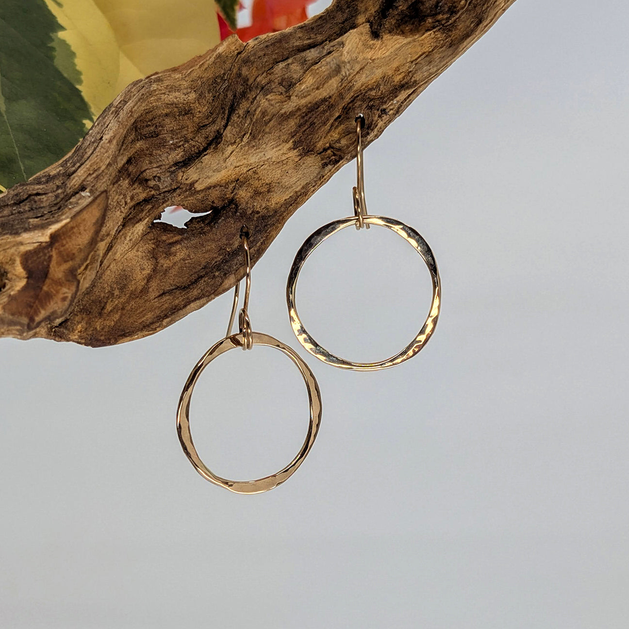 four corners hoop earring-14k Gold-Medium-