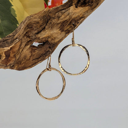 four corners hoop earring-14k Gold-Medium-