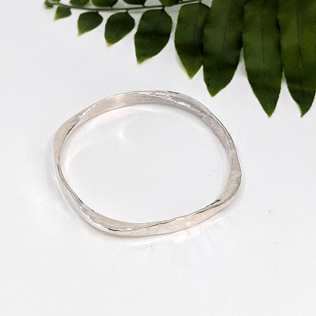 four corners bangle bracelet-Sterling Silver-Medium-