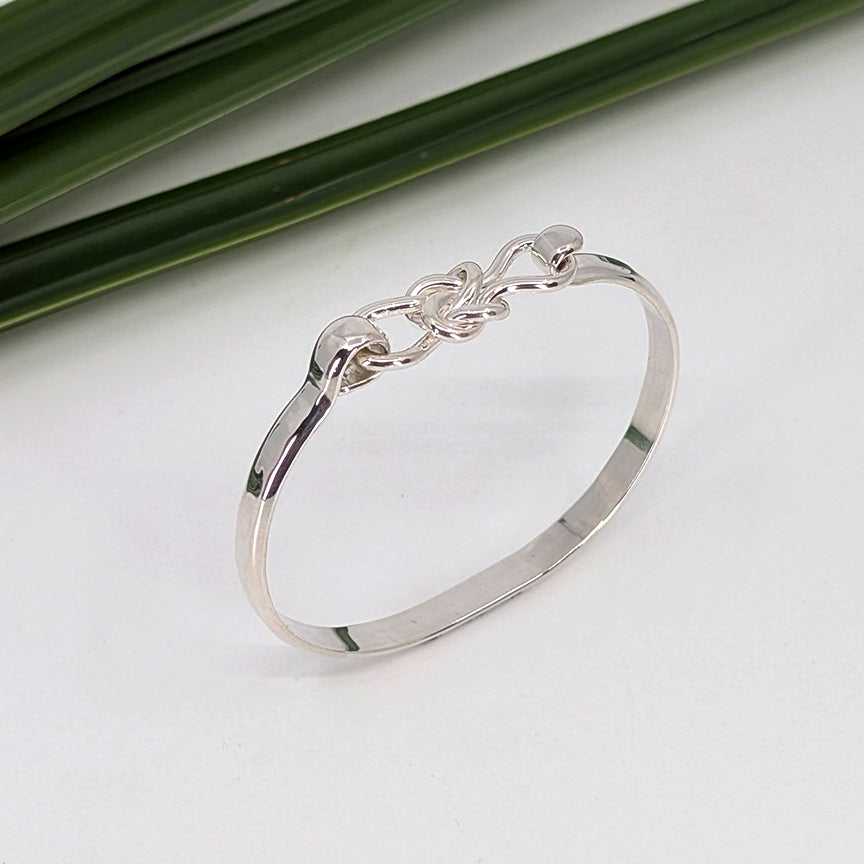 friendship knot 5mm latch bracelet-Sterling Silver-Multiple Sizes-6