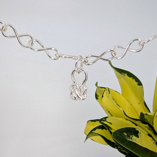 friendship knot charm-Sterling Silver-One Size-