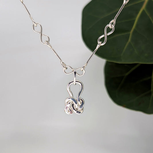 friendship knot pendant-Sterling Silver-One Size-