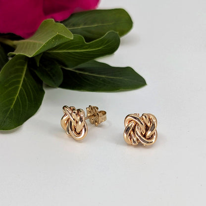 friendship knot post earring---