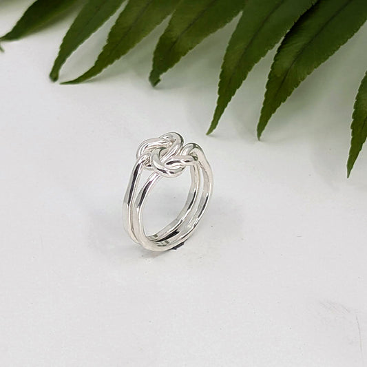friendship knot ring-Sterling Silver-Multiple Sizes-2