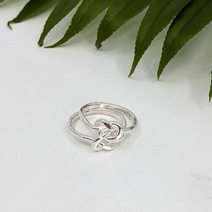 friendship knot ring-Sterling Silver-Multiple Sizes-3