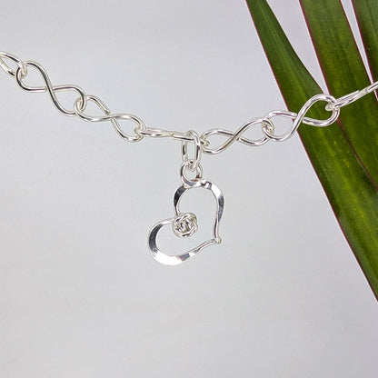 heart charm-Sterling Silver-One Size-