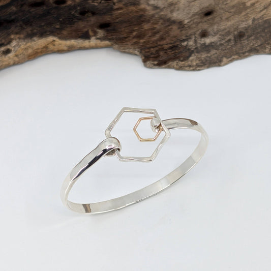 honeycomb 5mm latch bracelet-Sterling Silver-Multiple Sizes-6