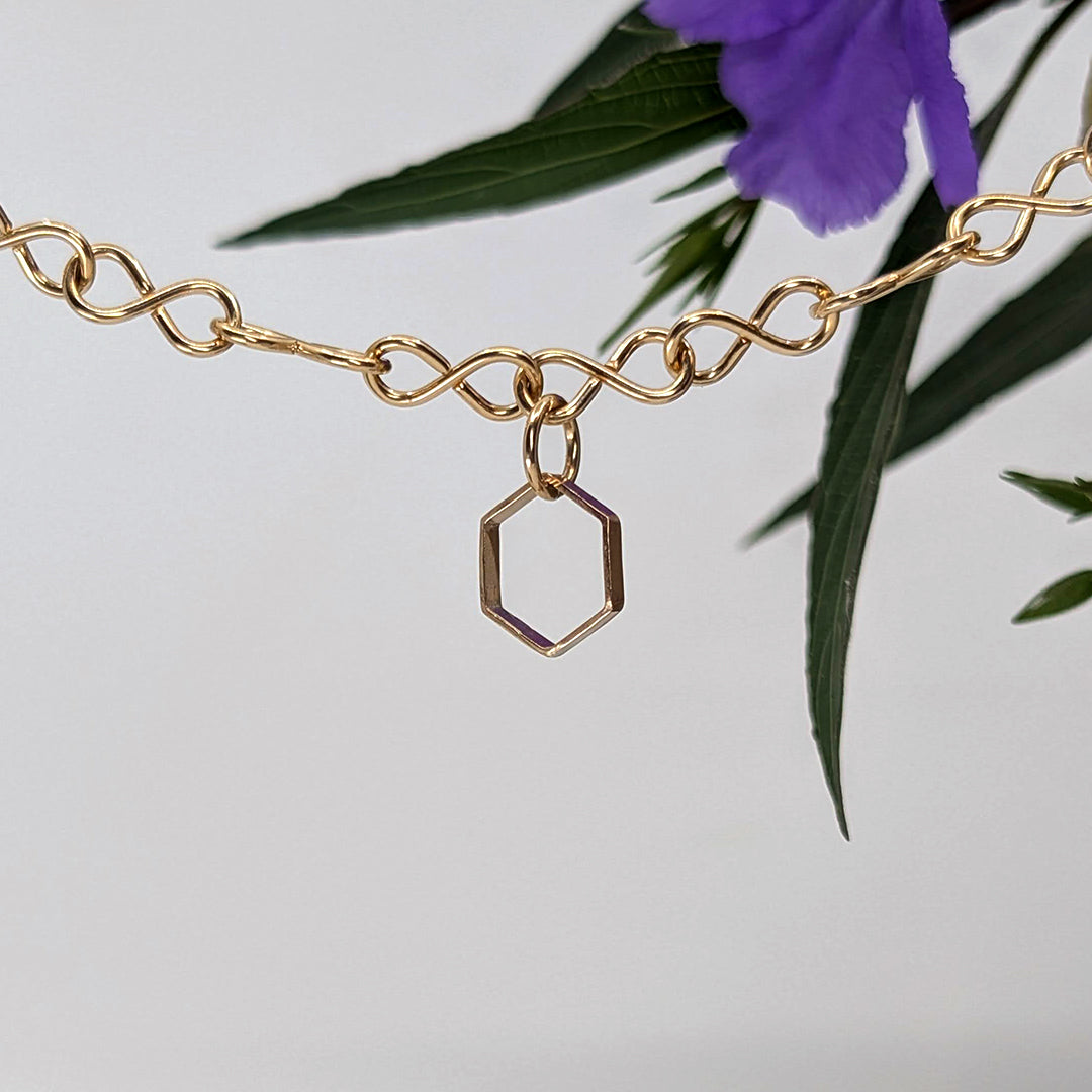honeycomb charm-14k Gold-One Size-