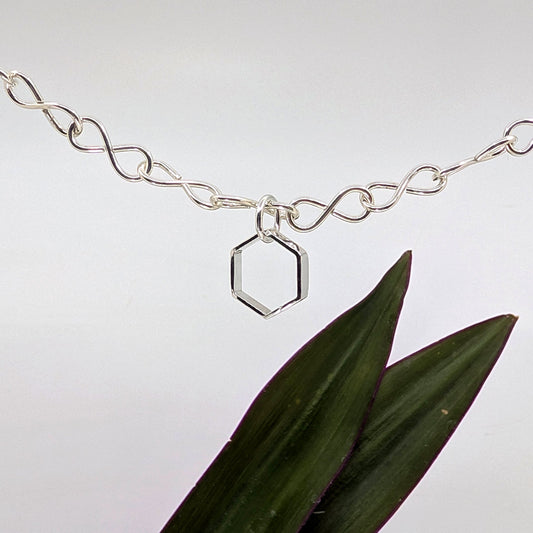 honeycomb charm-Sterling Silver-One Size-