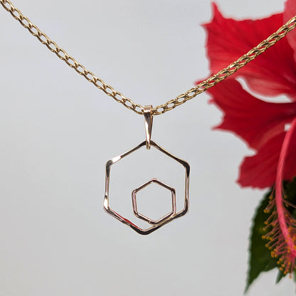 honeycomb pendant-14k Gold-One Size-