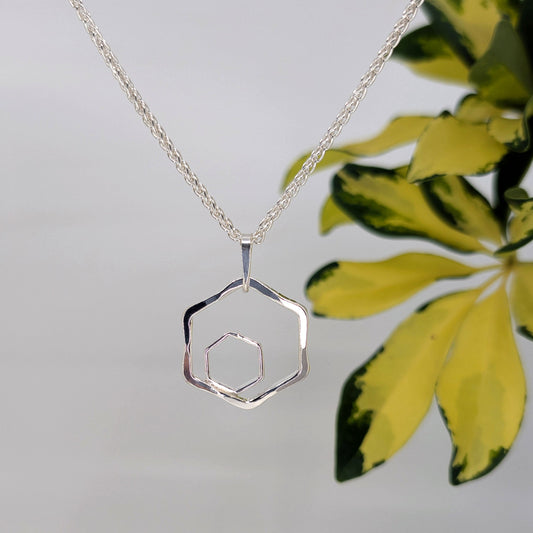 honeycomb pendant-Sterling Silver-One Size-