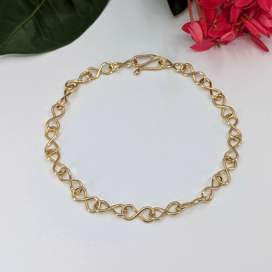 infinity chain anklet-14k Gold-Anklet-
