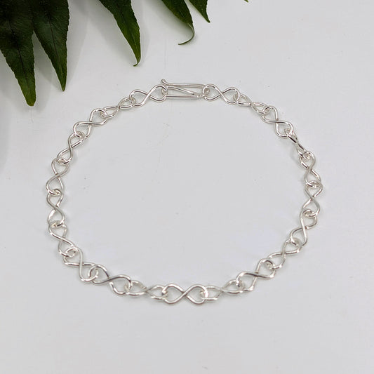 infinity chain anklet-Sterling Silver-Anklet-