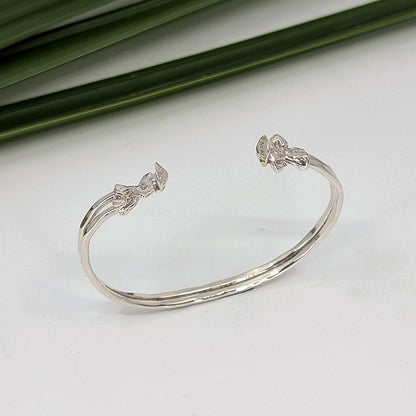 jumbie cuff bracelet-Sterling Silver-Large-