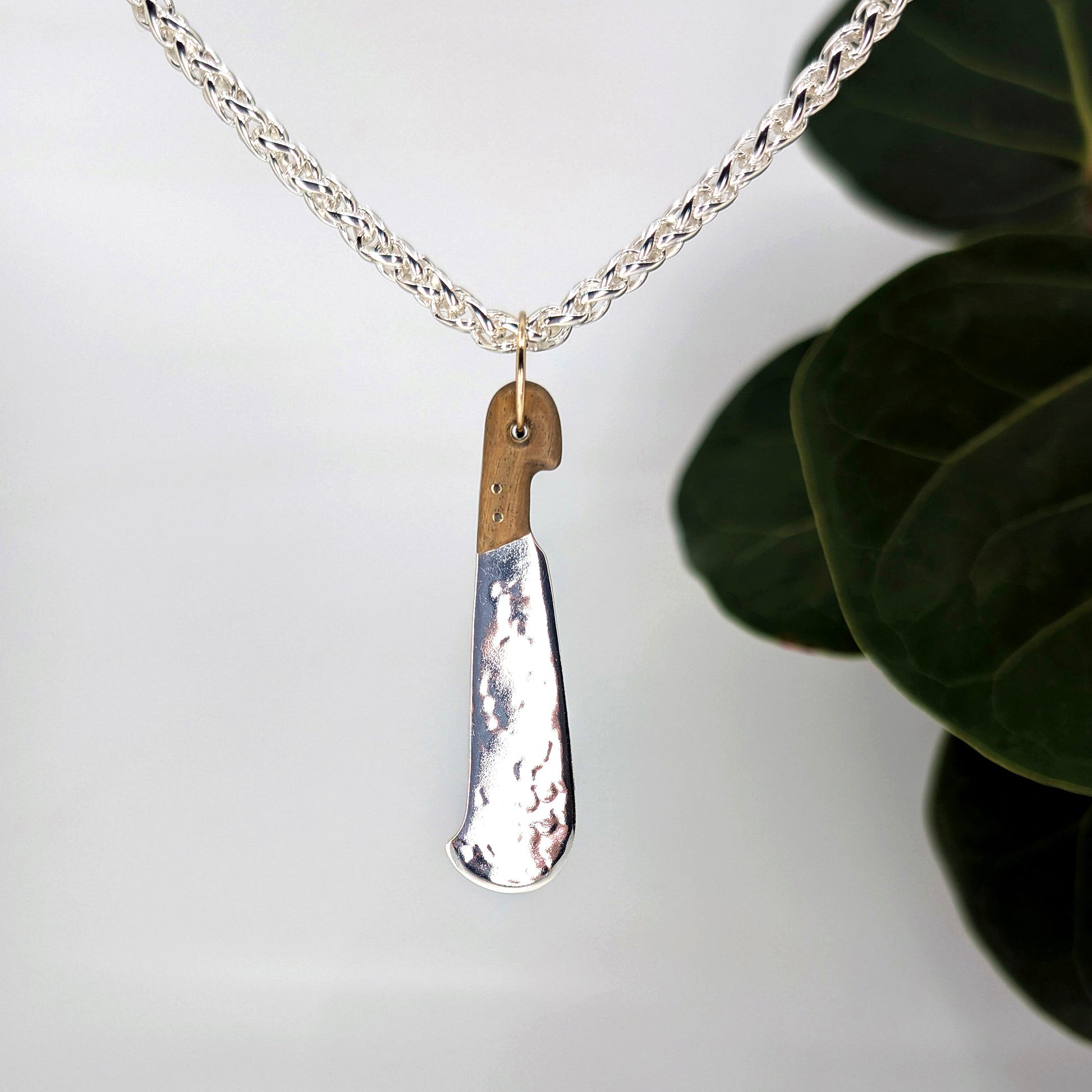 machete pendant-Sterling Silver-X Large-