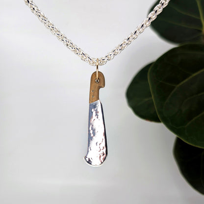 machete pendant-Sterling Silver-X Large-