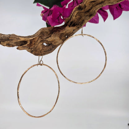 ring of fire hoop earring-14k Gold-Large-