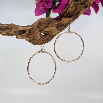 ring of fire hoop earring-Sterling Silver-Small-