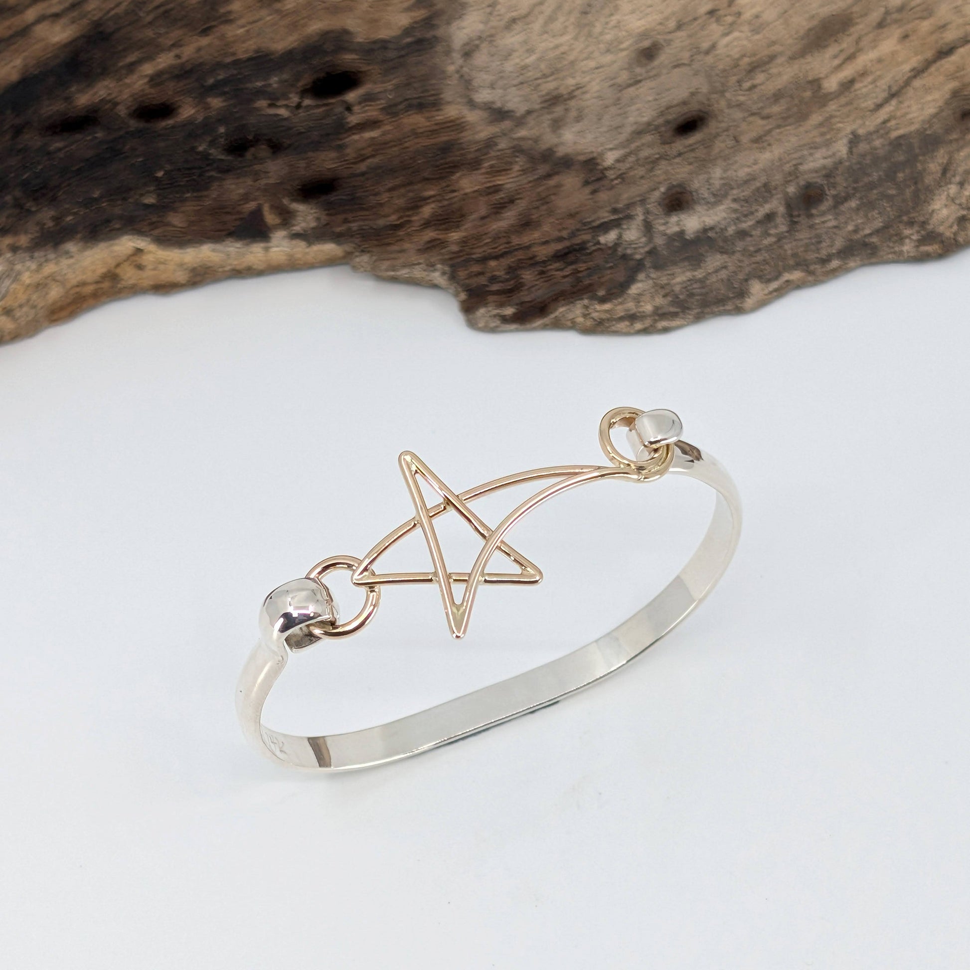 shooting star 5mm latch bracelet-Sterling Silver-Multiple Sizes-6
