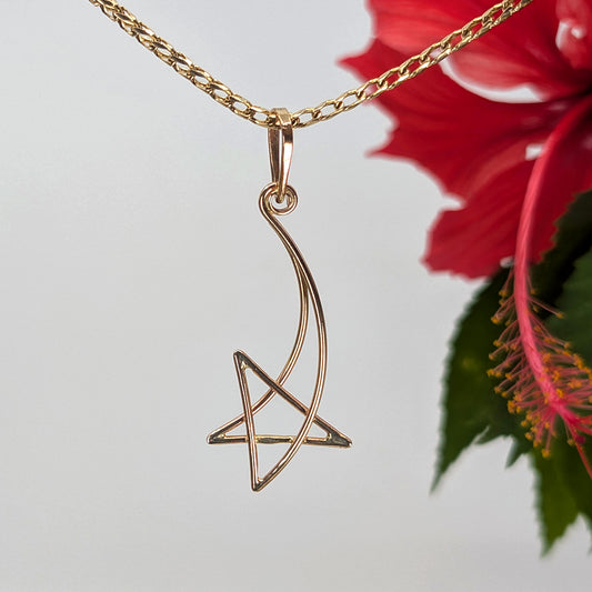 shooting star pendant-14k Gold-One Size-