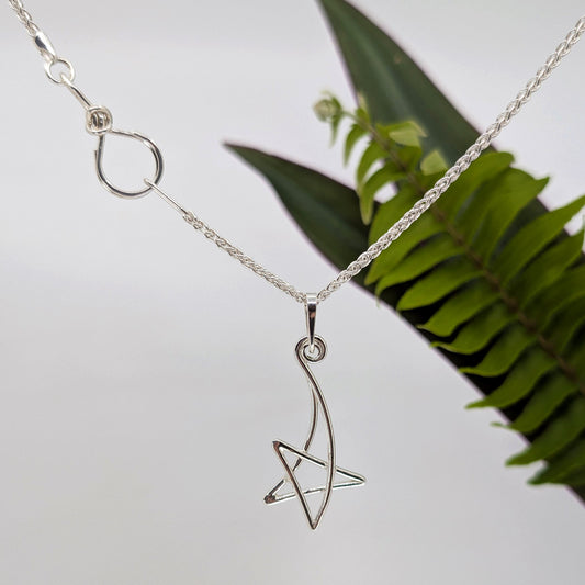 shooting star pendant-Sterling Silver-One Size-