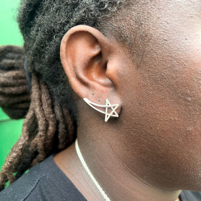 shooting star post earring-14k Gold-One Size-