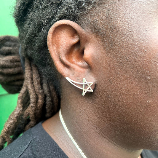 shooting star post earring-14k Gold-One Size-