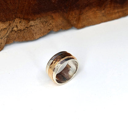 Simple Wide Striped Ring