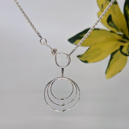 solstice hoop pendant-Sterling Silver-One Size-