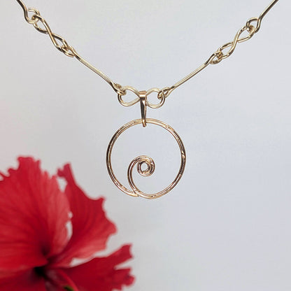spiral pendant-14k Gold-One Size-
