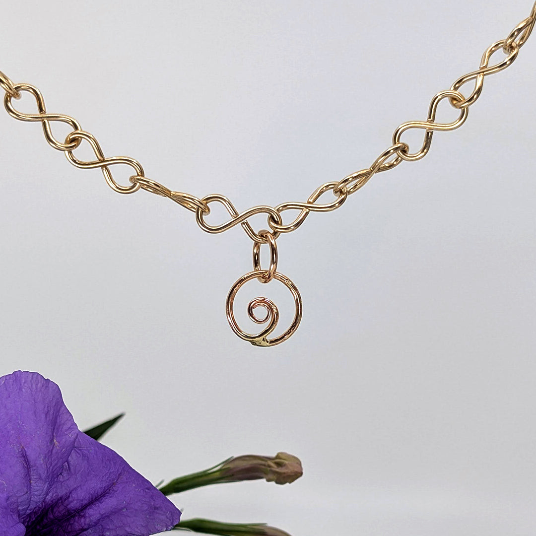 spiral charm-14k Gold-One Size-