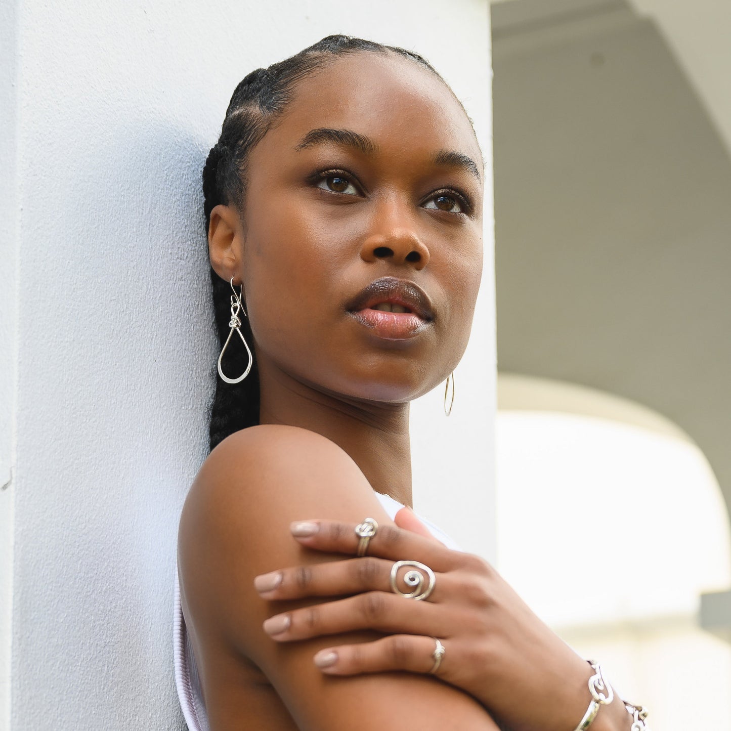 teardrop drop earring-14k Gold-Large-