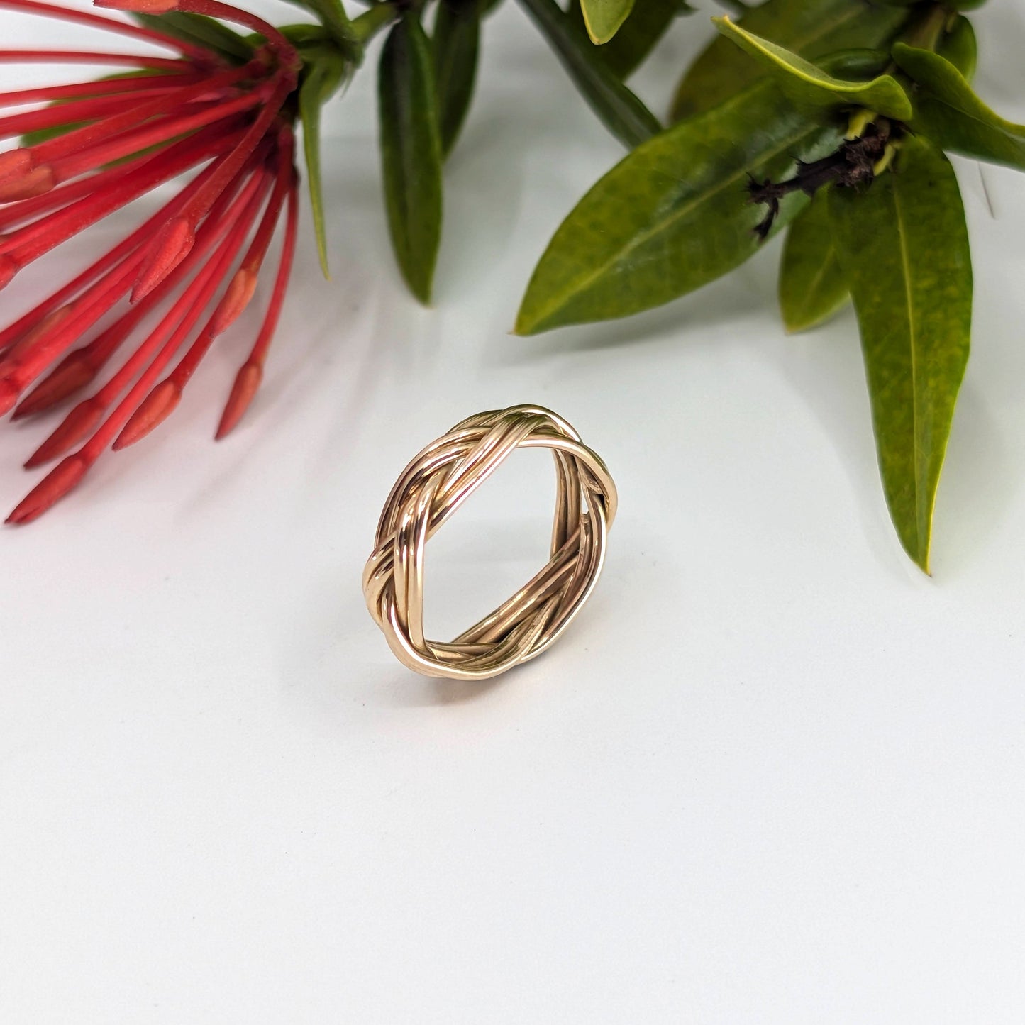 turkshead 2 strands band ring-Sterling Silver-Multiple Sizes-2 1/2