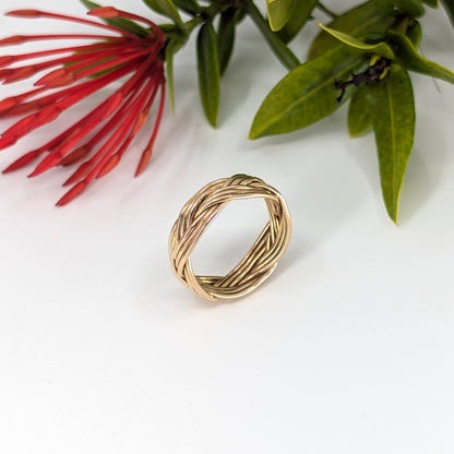 turkshead 3 strands band ring-Sterling Silver-Multiple Sizes-2 1/2