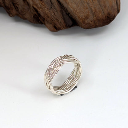 turkshead 3 strands band ring-Sterling Silver-Multiple Sizes-2
