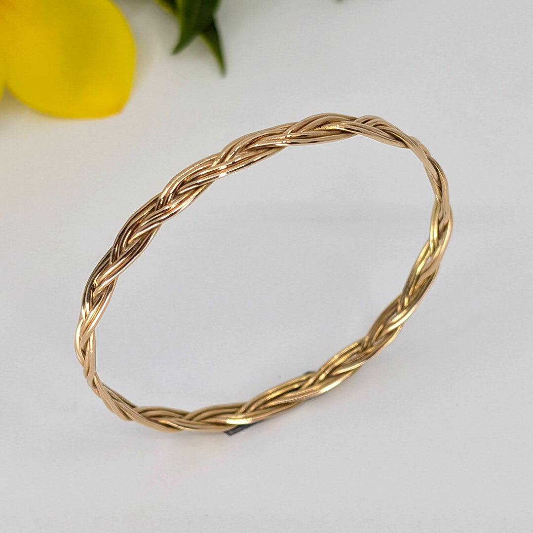 turkshead 2 strands bangle bracelet-Sterling Silver-Small-