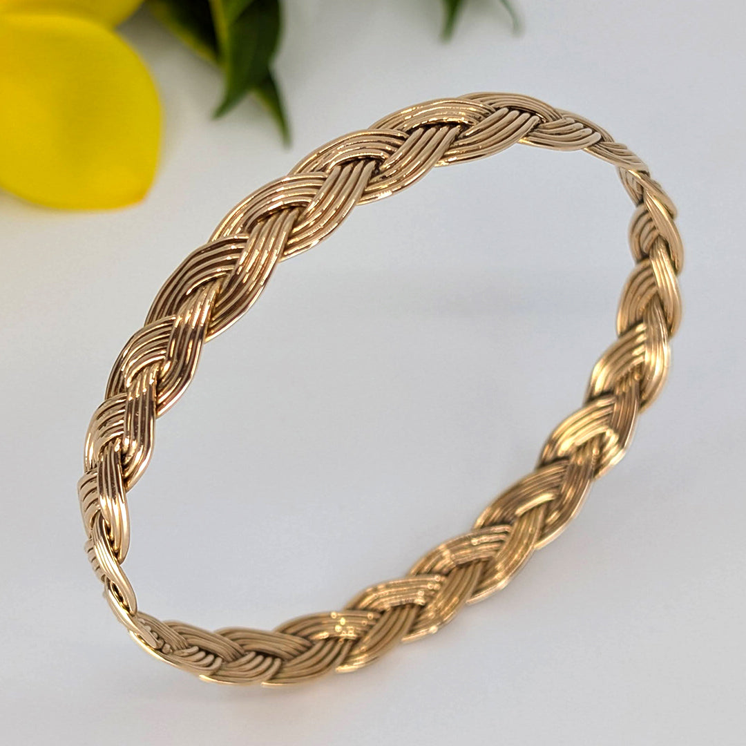 turkshead 4 strands bangle bracelet-Sterling Silver-Small-