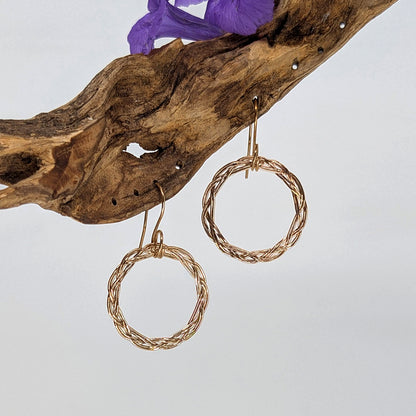 turkshead hoop earring-14k Gold-Small-