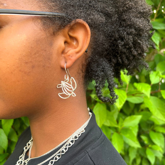 turtle drop earring-14k Gold-Medium-