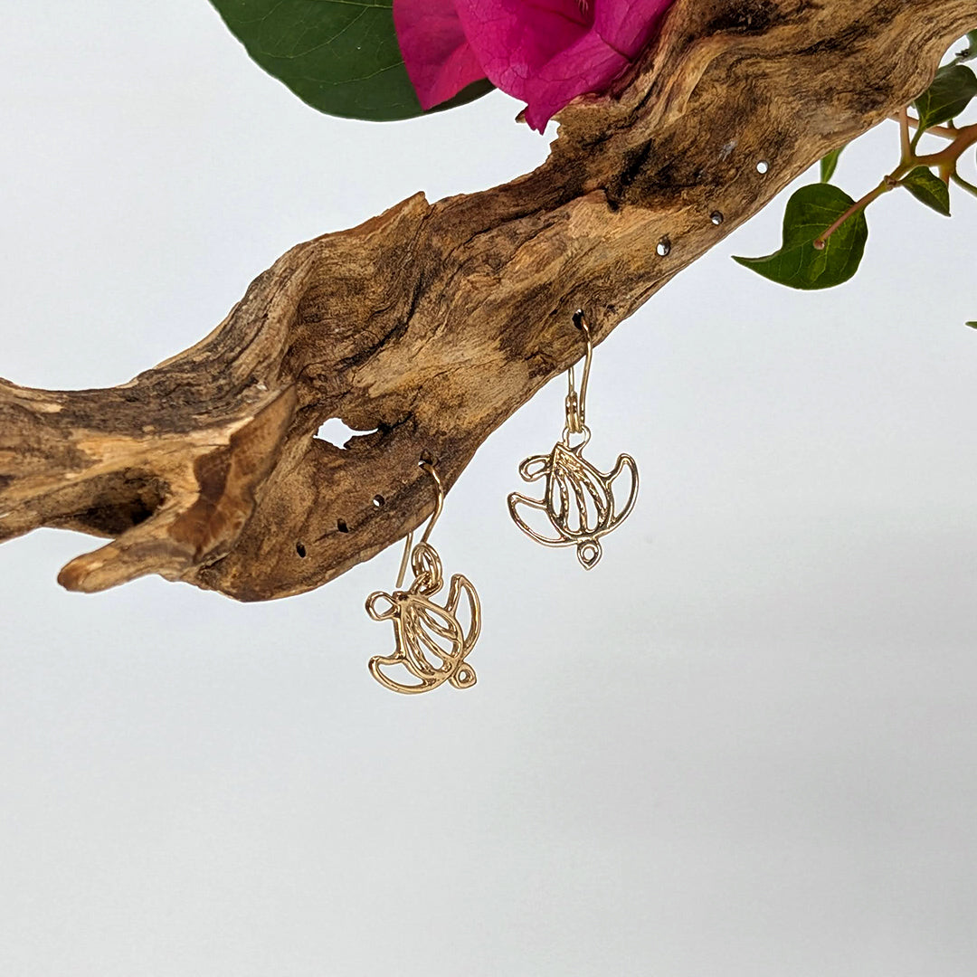 turtle small drop earring---